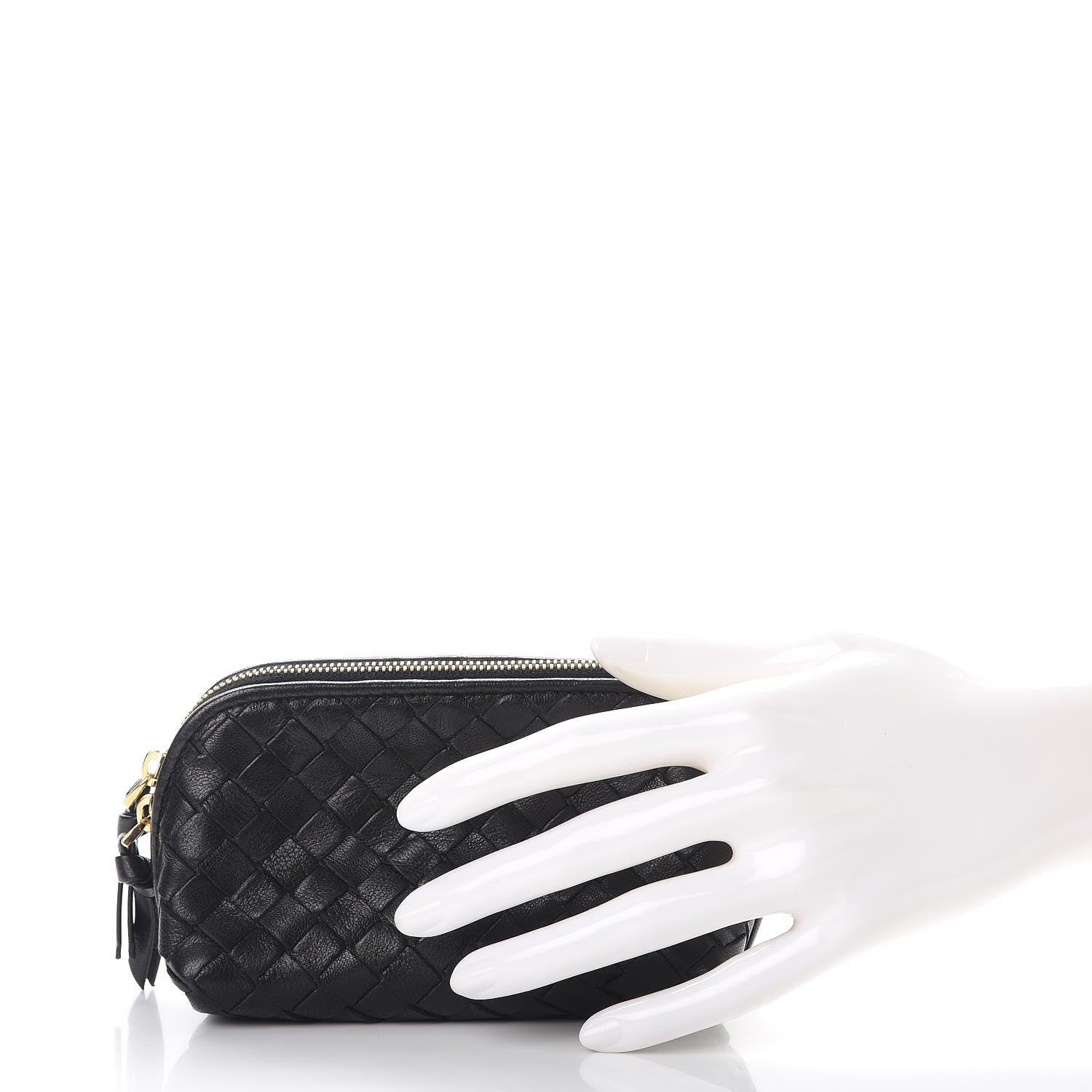 Bottega Veneta Nappa Intrecciato Small Cosmetic Pouch Black 2 of 8