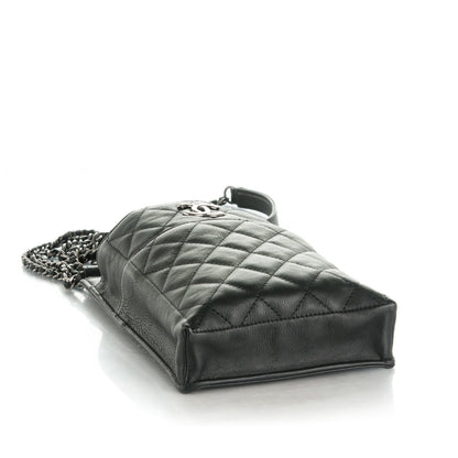 Chanel Calfskin Quilted CC Waiter Clutch Clutch With Chain Black 4 of 14