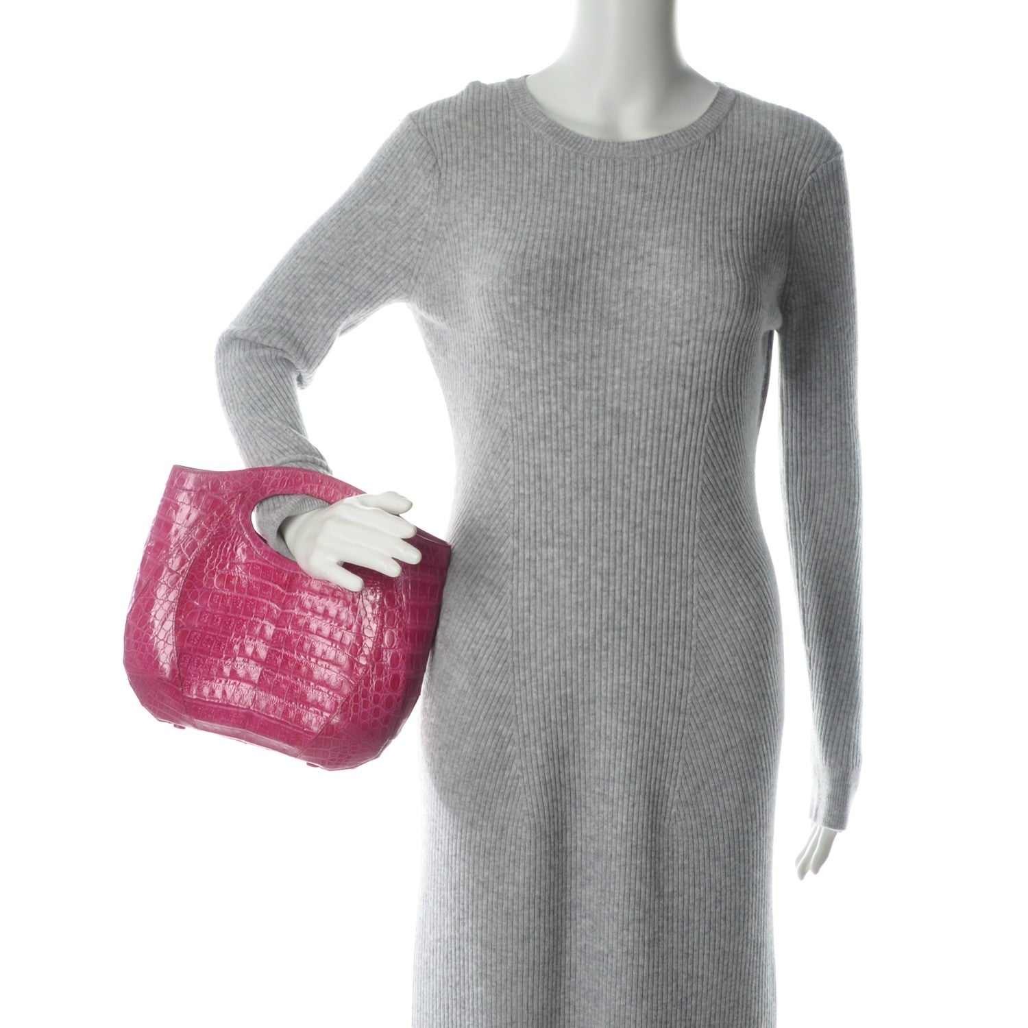 Nancy Gonzalez Crocodile Small Handbag Pink 2 of 6