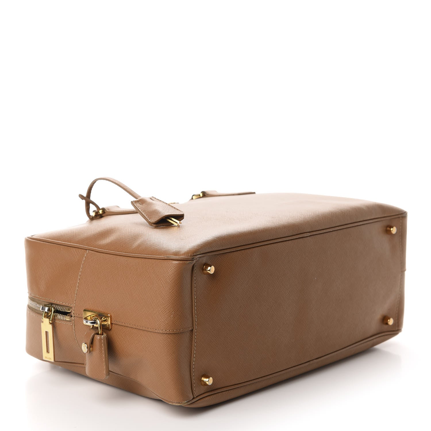 Prada Saffiano Bauletto Caramel 3 of 20