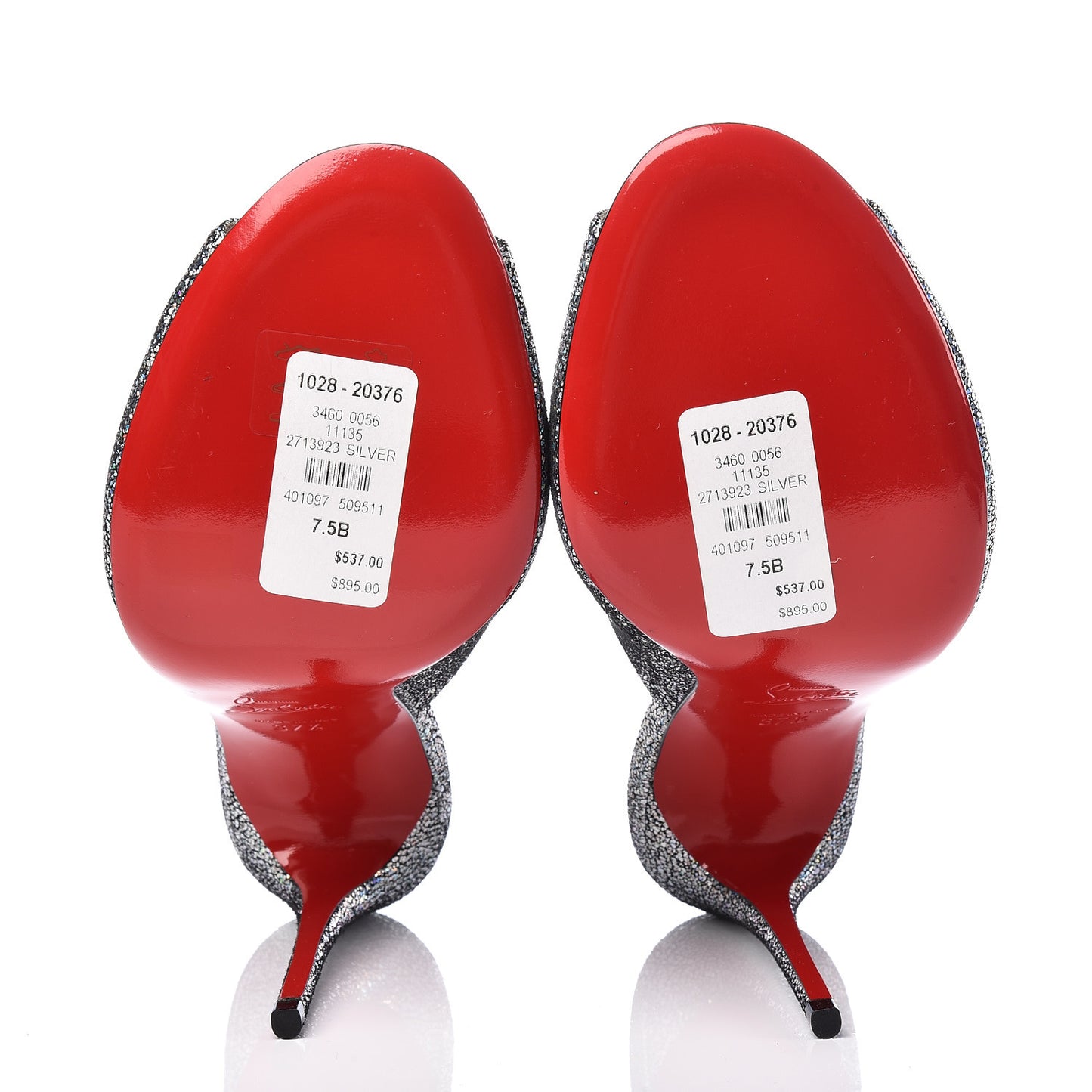 Nappa Mica PVC Glitter Predumule 100 Pumps 37.5 Silver