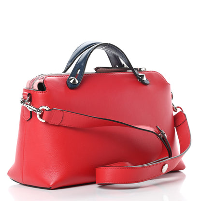 Fendi Vitello Dolce 4 Color Medium By The Way Boston Bag Caipiroska Blue Multicolor 3 of 11