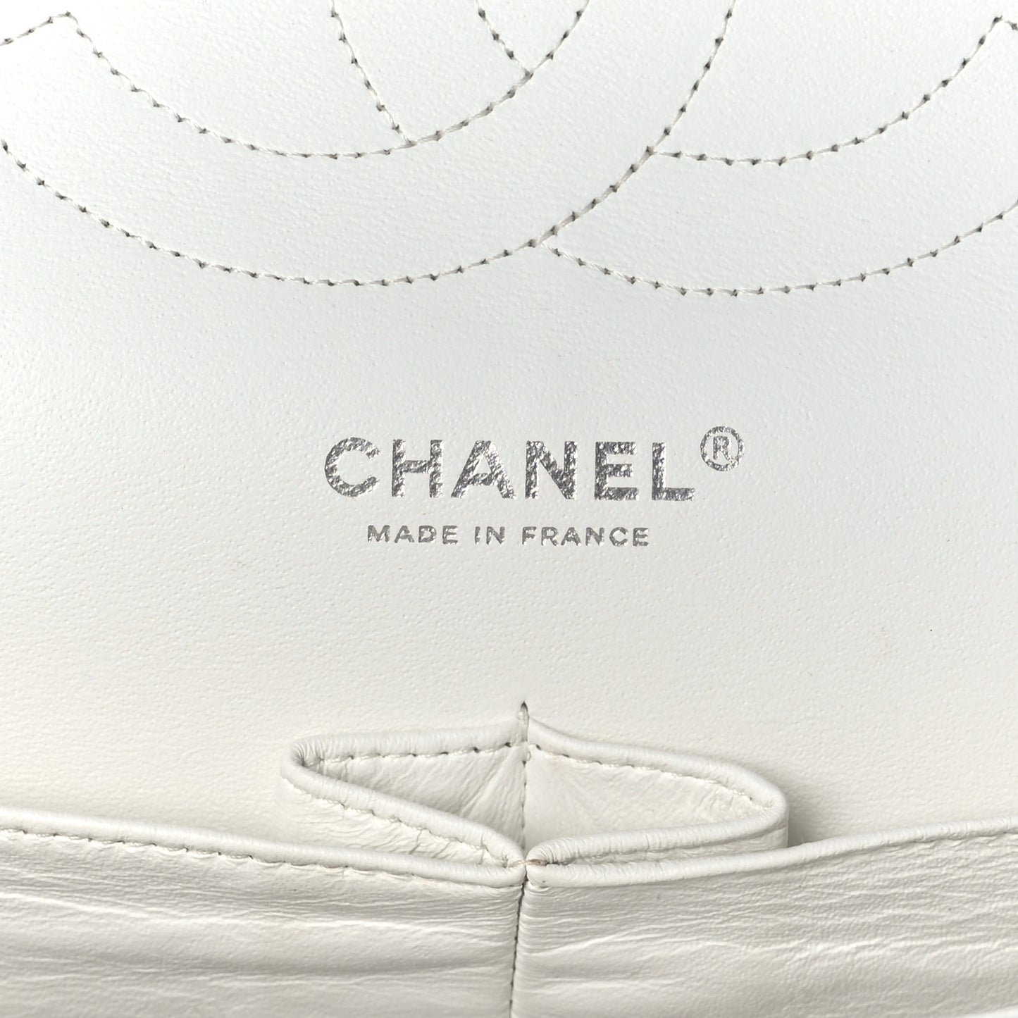 Caviar Quilted Jumbo Double Flap White