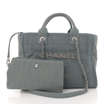 Chanel Denim Small Deauville Tote Light Blue 2 of 11
