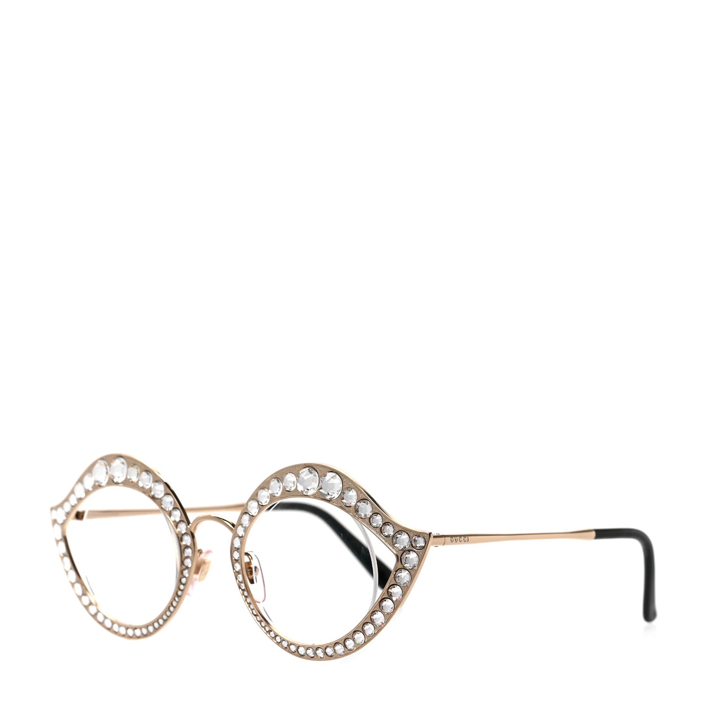 Metal Crystal Cat Eye Sunglasses GG0046S Gold