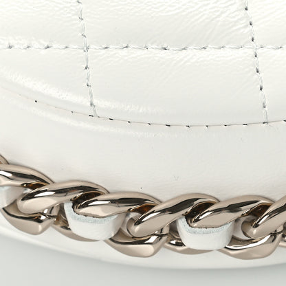 Chanel Lambskin Quilted Chain Around Pouch White 8 of 10
