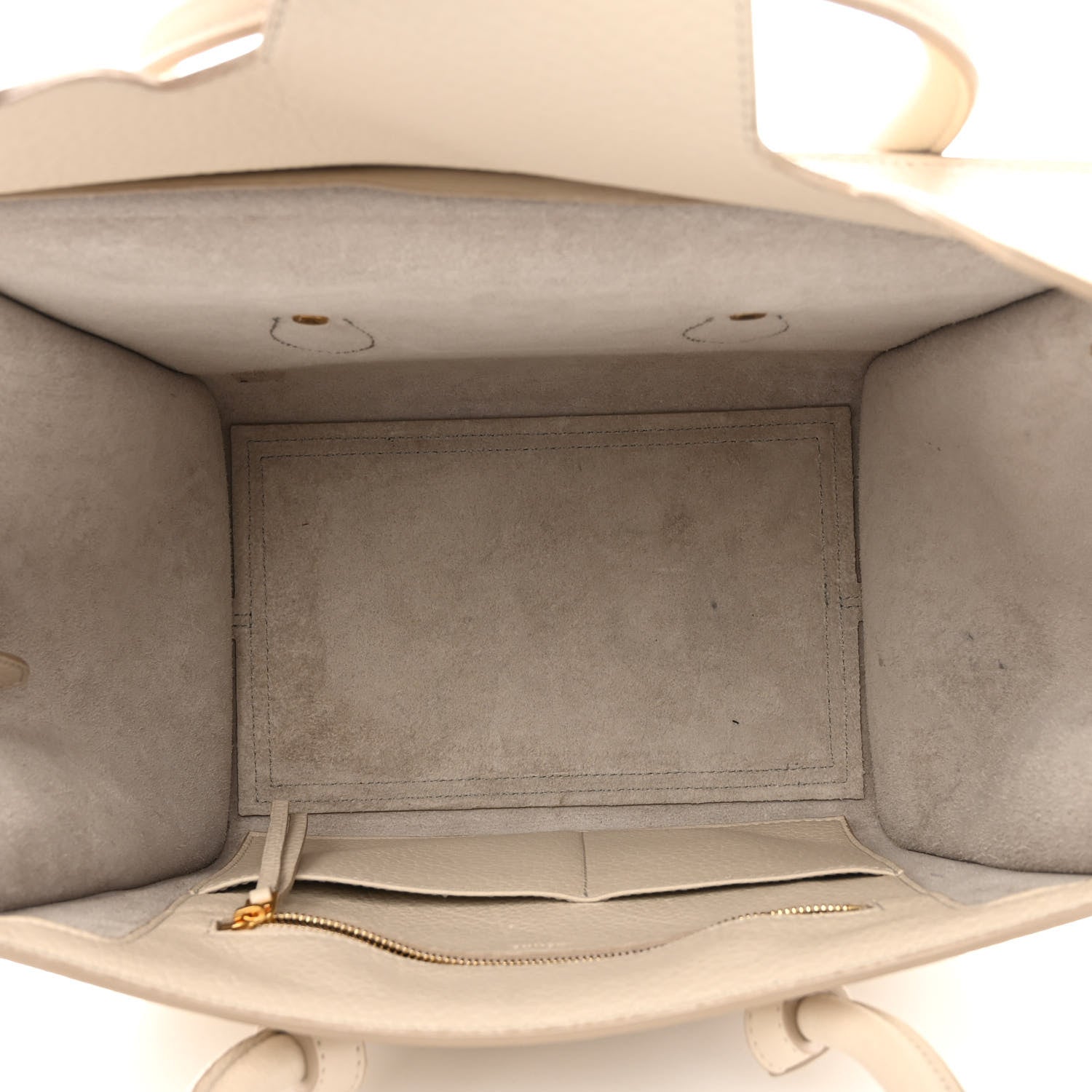 Celine Crisped Calfskin Mini Tie Knot Tote Chalk 5 of 13