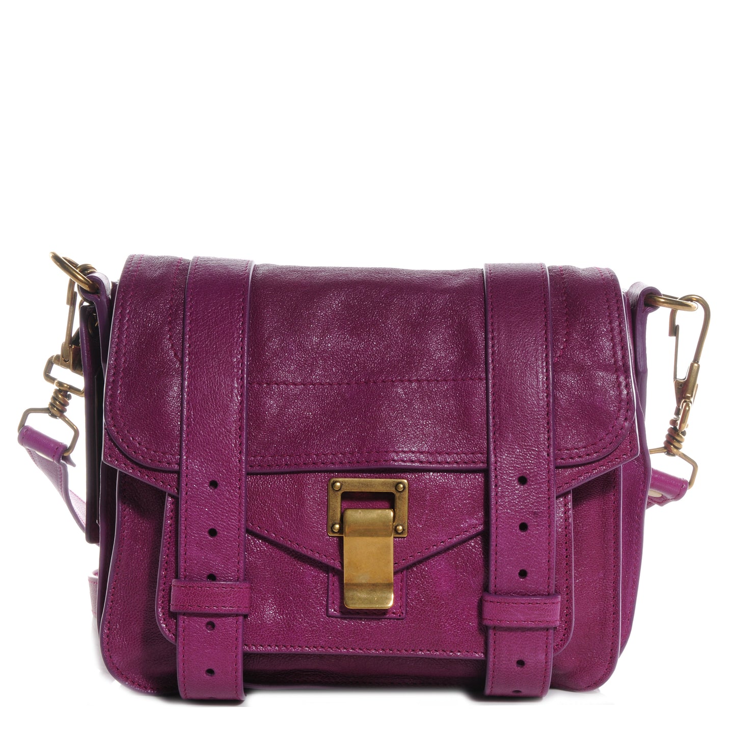 Leather PS1 Crossbody Pouch Orchid