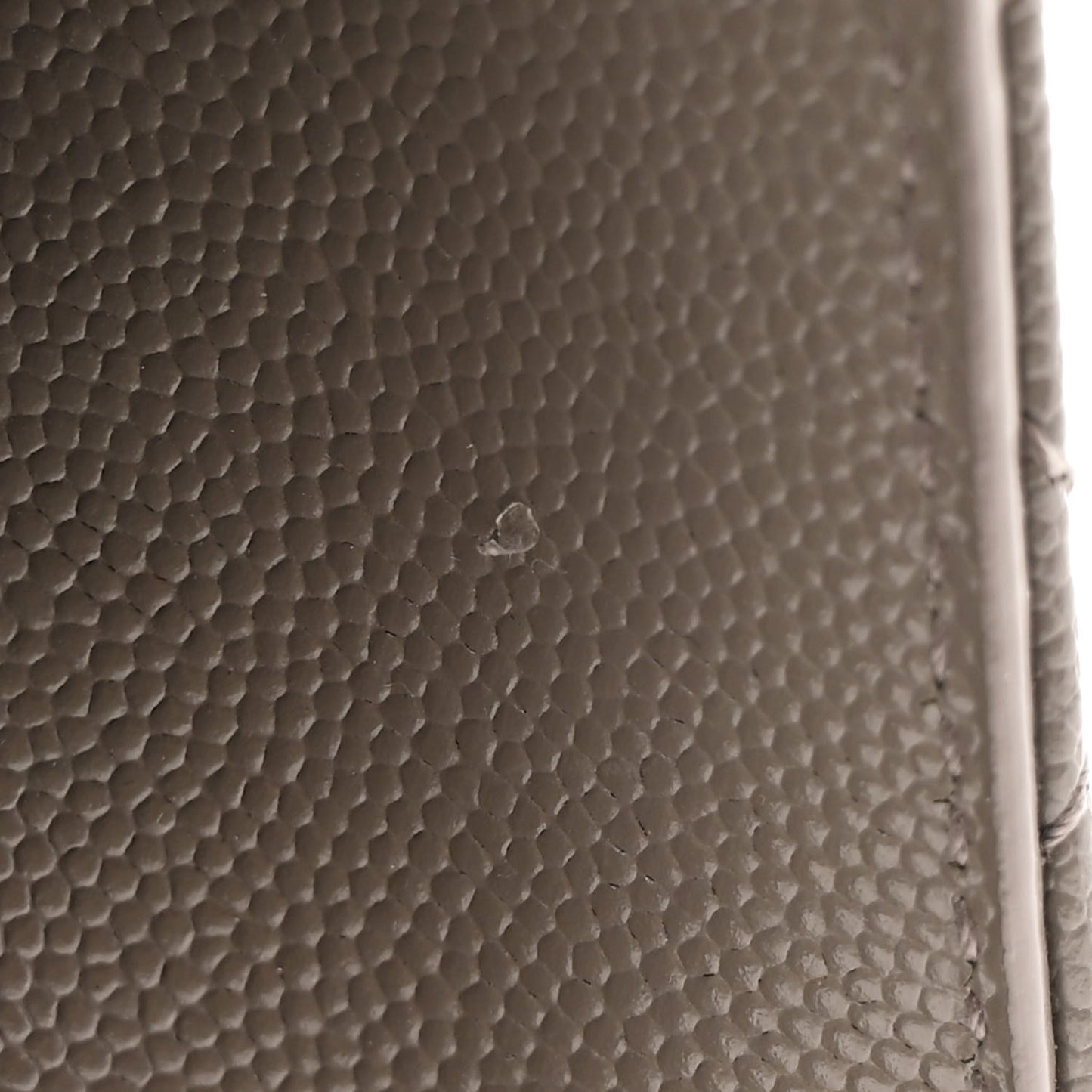 Grain De Poudre Textured Mixed Matelasse Medium Triquilt Monogram Satchel Fog