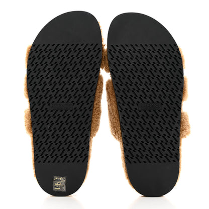 Hermes Woolskin Mens Chypre Sandals 42 Beige Gobi 5 of 8