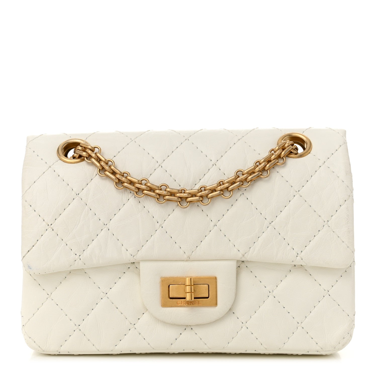 Chanel Aged Calfskin Quilted 2.55 Reissue Mini Flap White 1 of 10