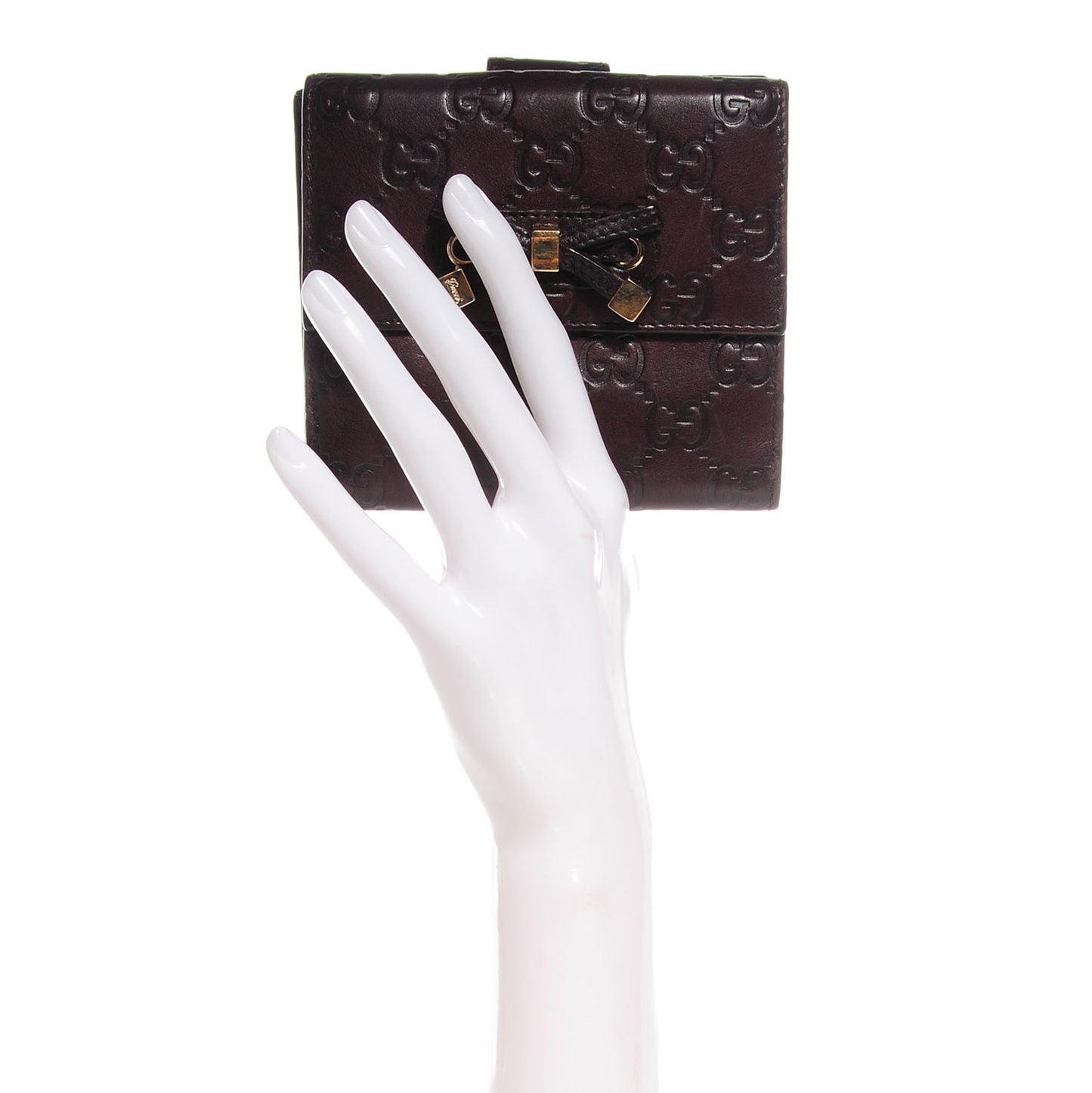Guccissima Princy Compact Wallet Chocolate