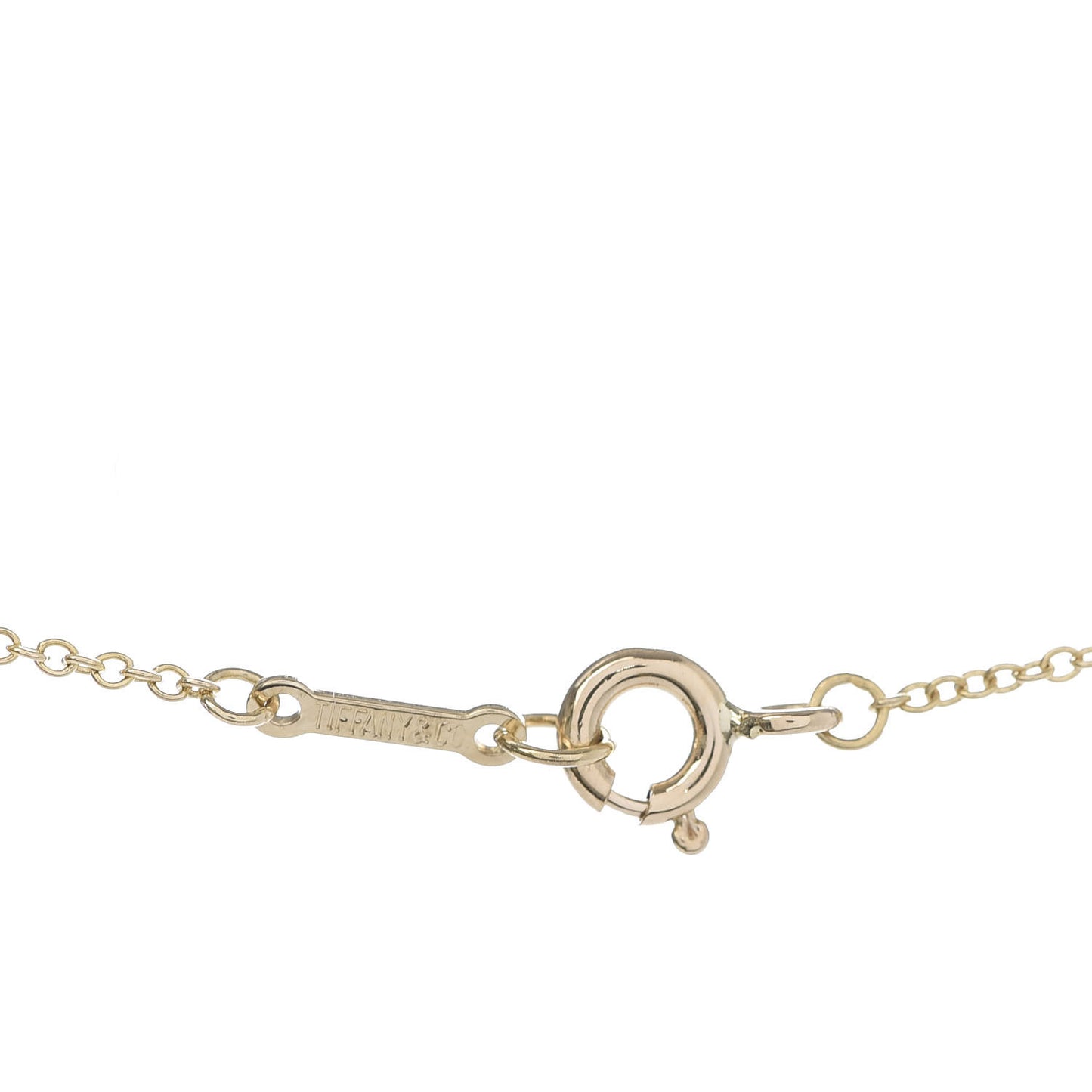 18K Yellow Gold Diamond Small Paloma Picasso Loving Heart Pendant Necklace