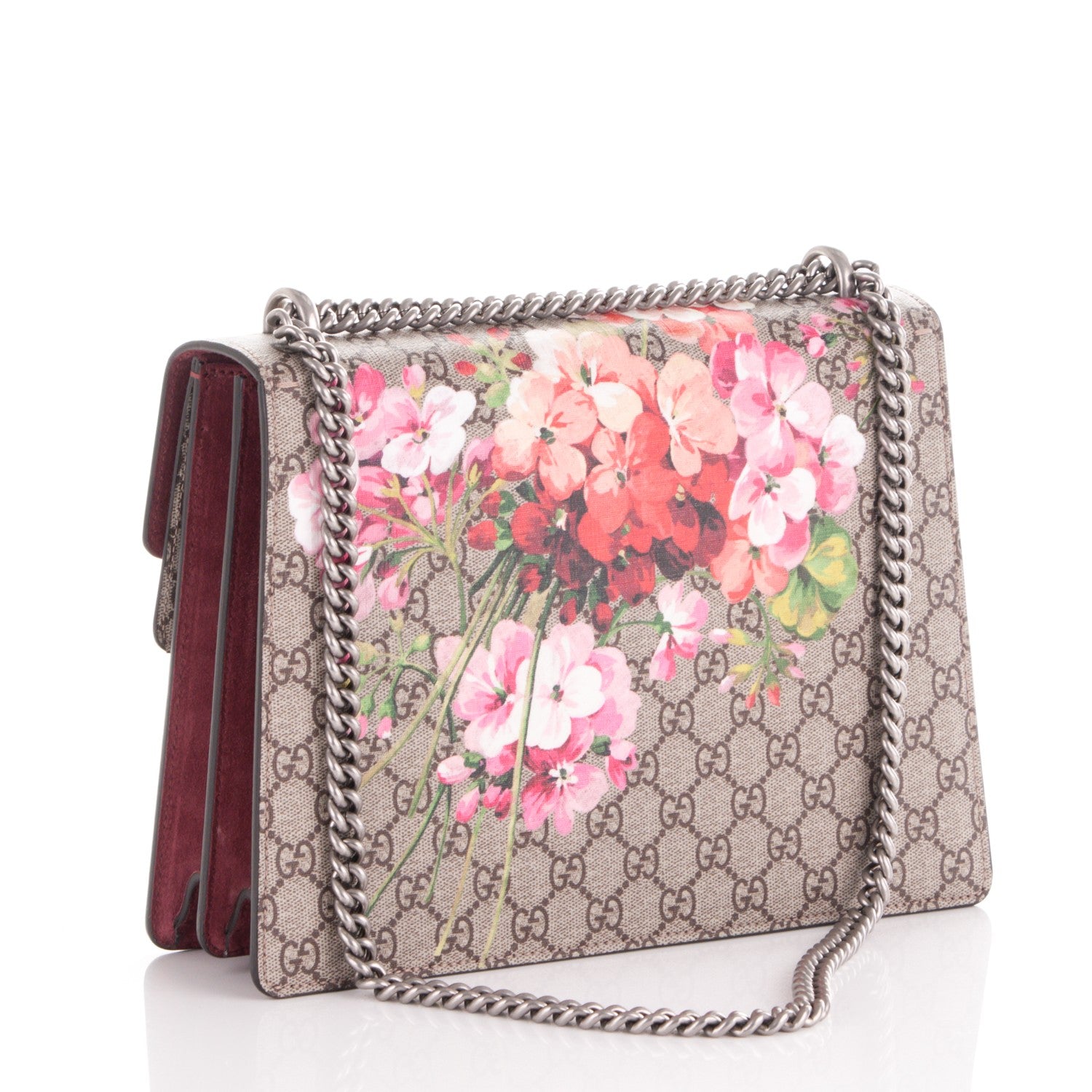 Gucci GG Supreme Monogram Blooms Medium Dionysus Shoulder Bag Beige Multicolor Dry Rose 4 of 8