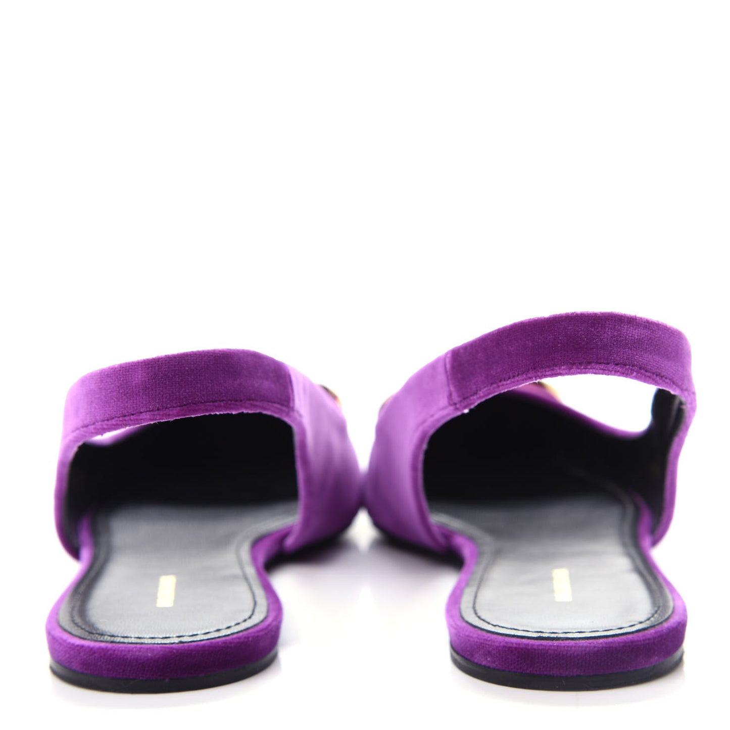 Velvet BB Knife Pointy Toe Slingback Flats 37 Violet Orchidee