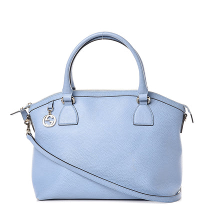 Gucci Dollar Calfskin GG Charm Dome Satchel Mineral Blue 1 of 16