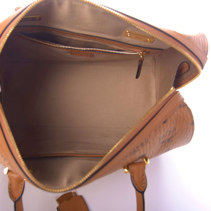 MCM Visetos Boston Bag Cognac 6 of 10
