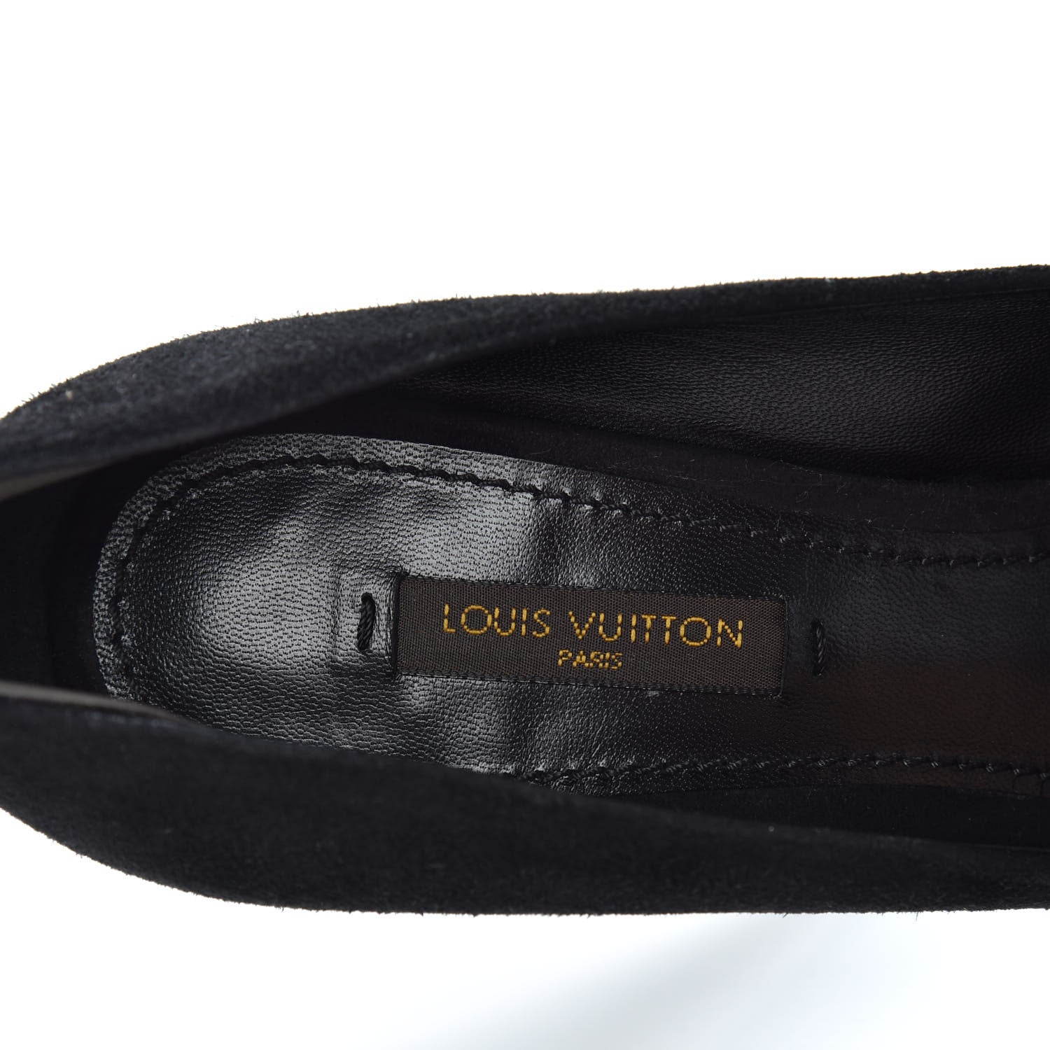Louis Vuitton Suede Oh Really Peep Toe Pumps 35 Black 8 of 10