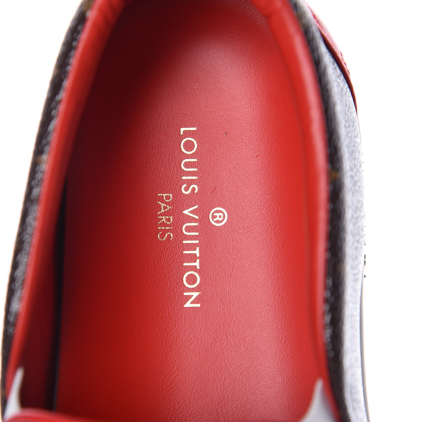 Monogram Frontrow Slip On Sneakers 37.5 Rouge