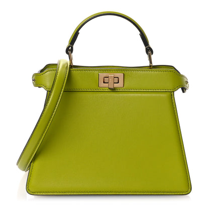 Fendi Shiny Nappa Petite Peekaboo I SEE U Satchel Wasabi 1 of 11