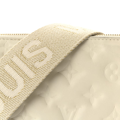 Louis Vuitton Lambskin Embossed Monogram Coussin PM Beige Cream 7 of 8