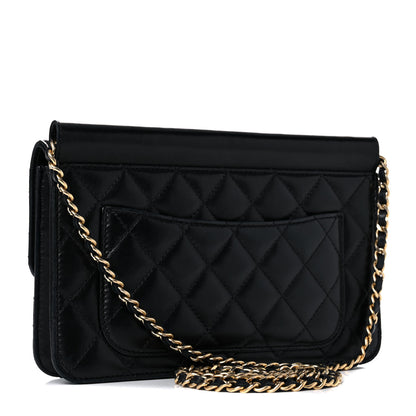 Chanel Lambskin Quilted Medium Crossing Times Flap Black 2 of 23
