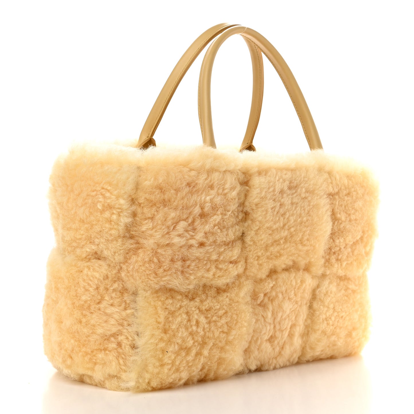Shearling Small Intrecciato Arco Tote Teddy