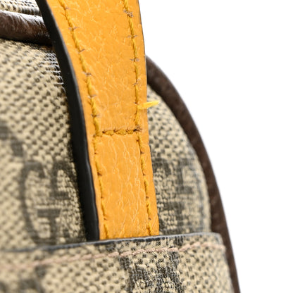 Gucci GG Supreme Monogram Mini Neo Vintage Double Zip Messenger Bag Beige New Acero Crop 12 of 13