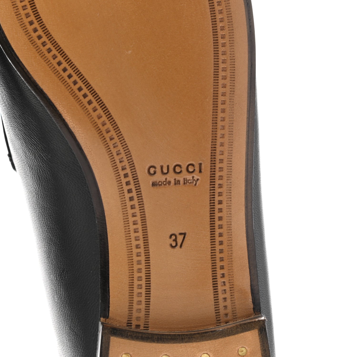 Gucci Lambskin Womens Brixton Horsebit Loafers 37 Black 6 of 12