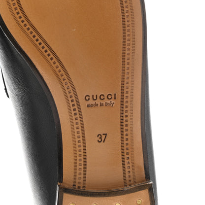 Gucci Lambskin Womens Brixton Horsebit Loafers 37 Black 6 of 12