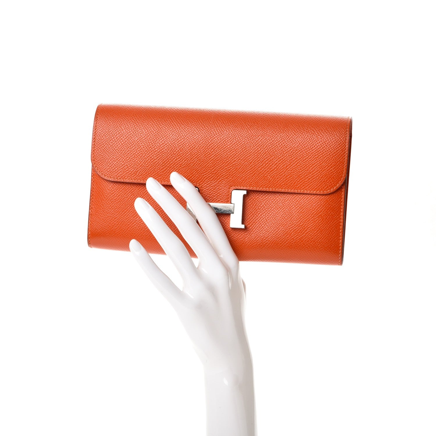 Hermes Epsom Constance Long Wallet Feu 2 of 12