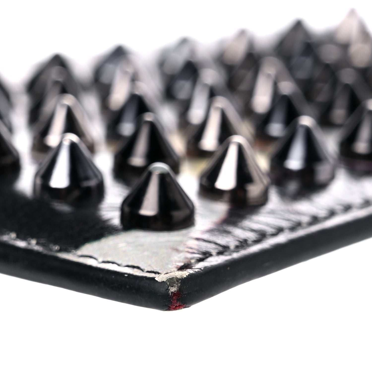 Christian Louboutin Calfskin Marble Print Spikes Card Holder Black 8 of 11