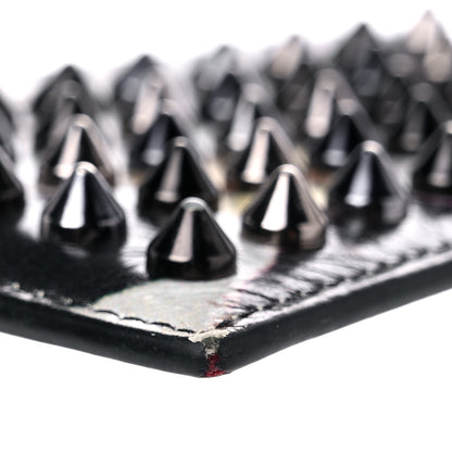 Christian Louboutin Calfskin Marble Print Spikes Card Holder Black 8 of 11