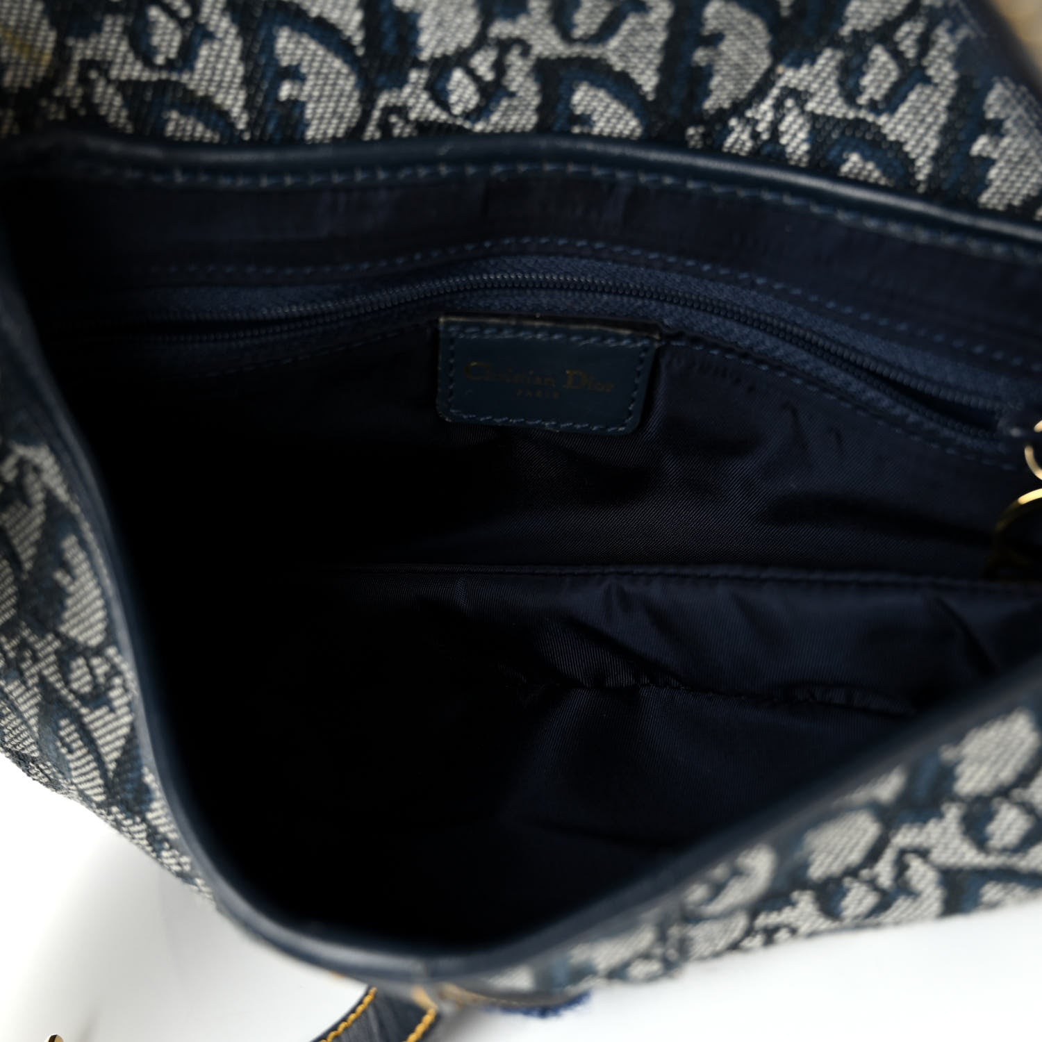 Christian Dior Monogram Saddle Bag Blue 5 of 11
