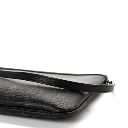 MCM Visetos Liz Shopper Tote Pouch Black 7 of 9