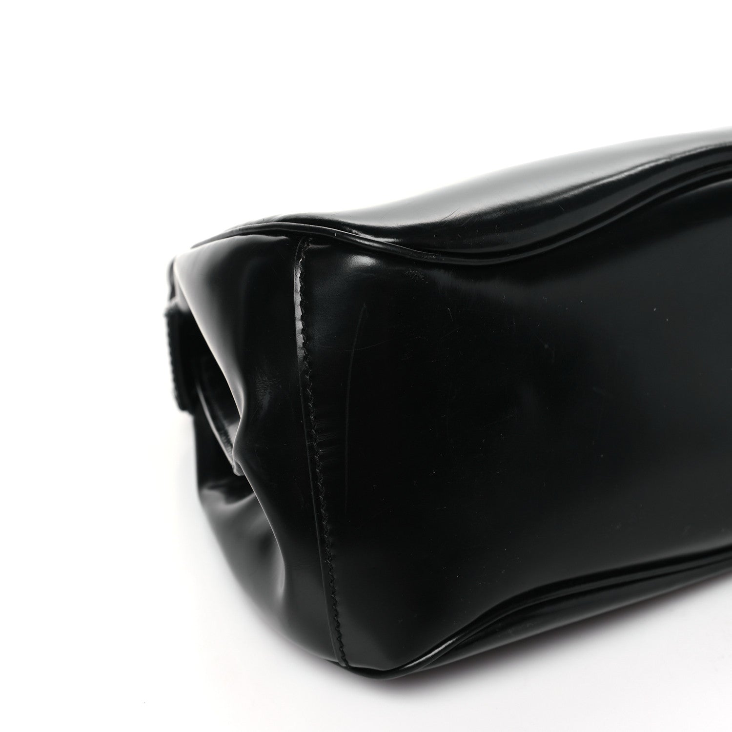 Gucci Regent Calfskin Bamboo Medium Lady Lock Top Handle Bag Black 9 of 15