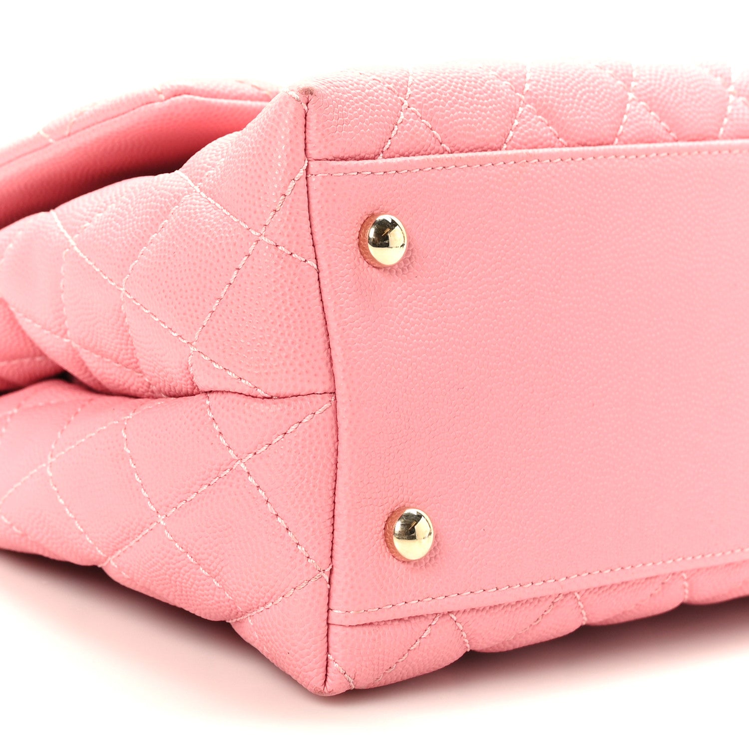 Chanel Caviar Quilted Small Coco Handle Flap Pink 8 of 9