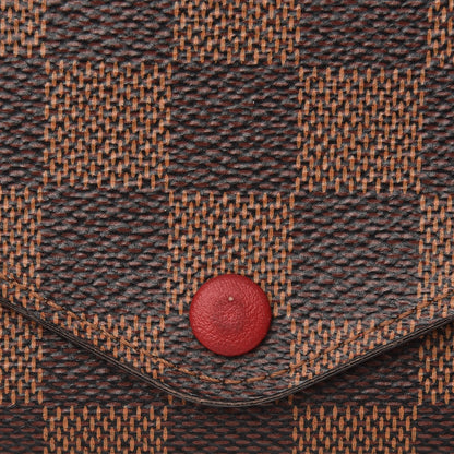 Louis Vuitton Damier Ebene Josephine Wallet Red 9 of 10