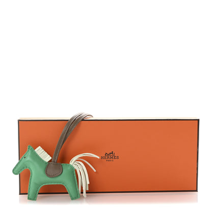 Hermes Milo Lambskin Grigri Rodeo Horse Bag Charm PM Menthe Vert Fizz Etoupe 5 of 5