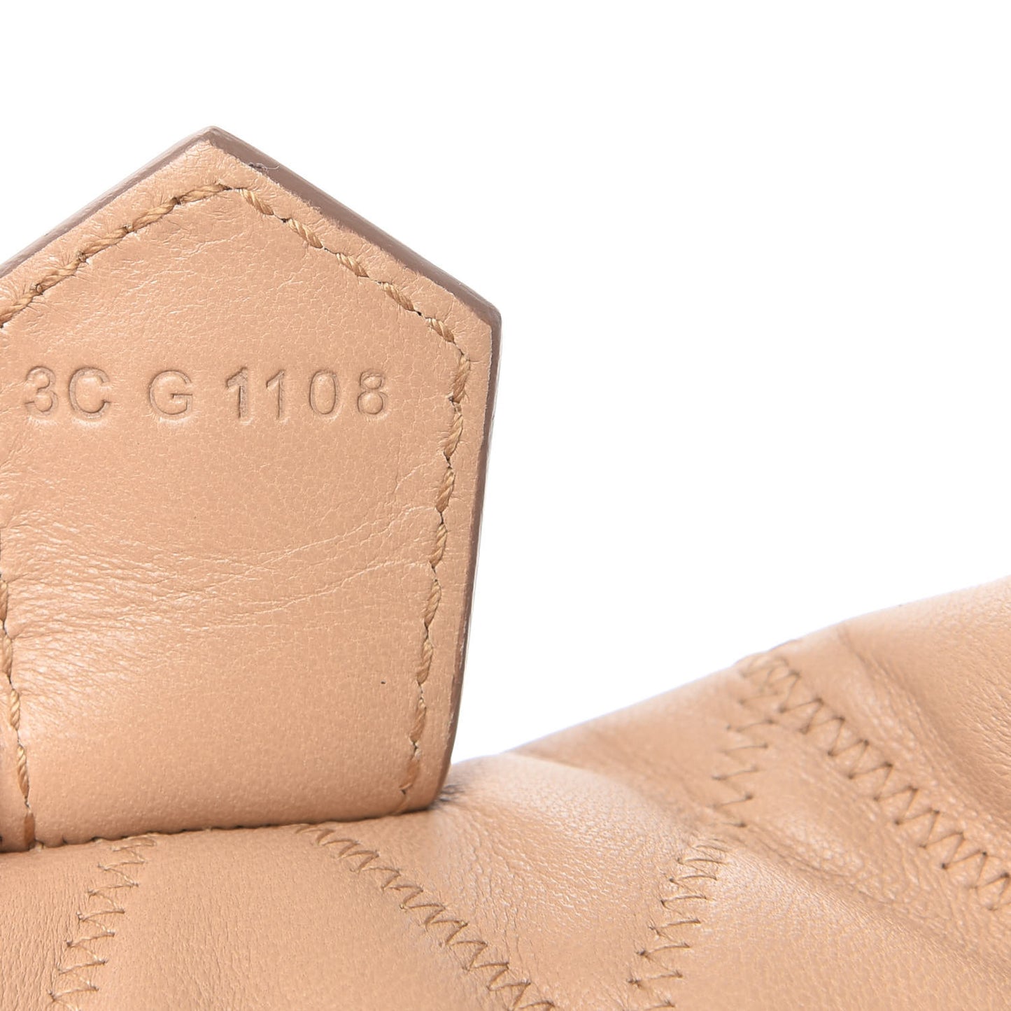 Lambskin Quilted Mini GV Bucket Bag Beige Camel