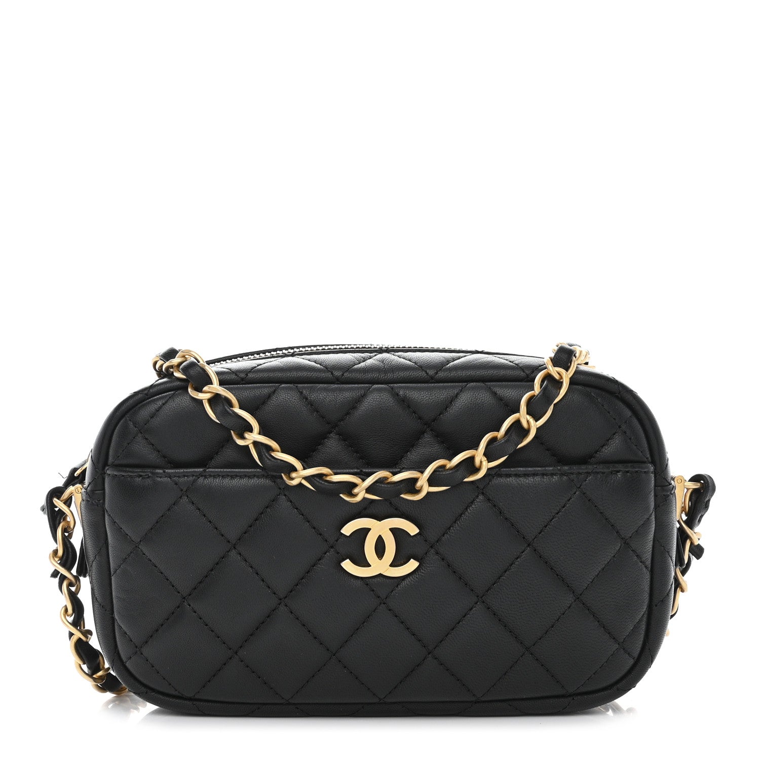 Chanel Lambskin Quilted Camera Bag Black 1 of 11