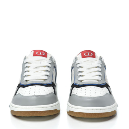 Christian Dior Smooth Calfskin Oblique Galaxy Perforated Mens B27 Low Top Sneakers 42 Grey Blue 2 of 9