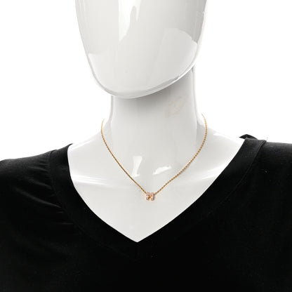 Hermes Lacquered Rose Gold Mini Pop H Pendant Necklace Rose Dragee 2 of 5