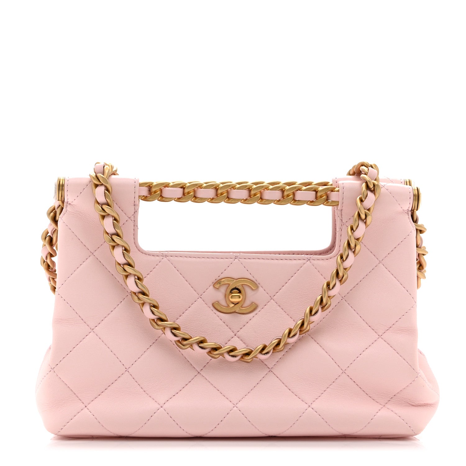 Chanel Shiny Lambskin Small Shopping Bag Light Pink 1 of 10