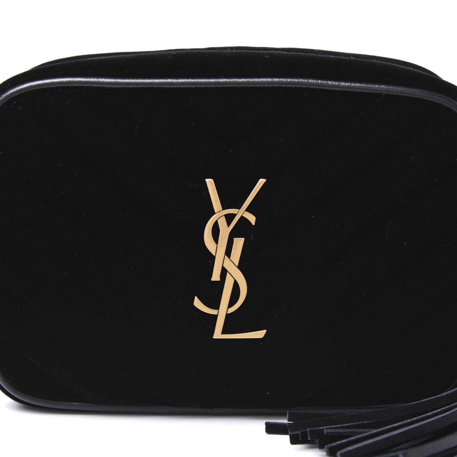 Saint Laurent Velour Matelasse Monogram Lou Belt Bag Black 8 of 8