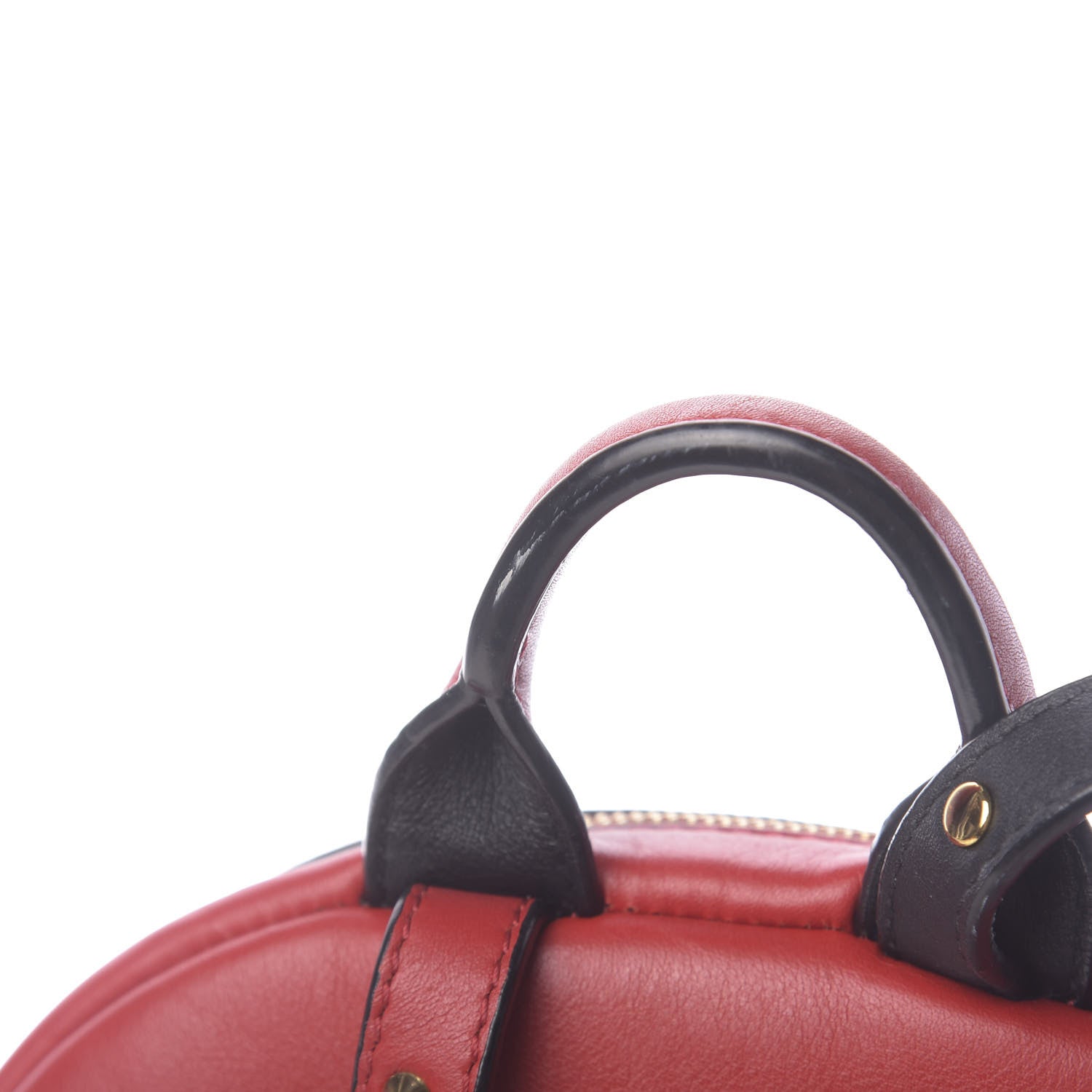 MCM Calfskin Mini Duchess Polke Studs Backpack Red 13 of 14