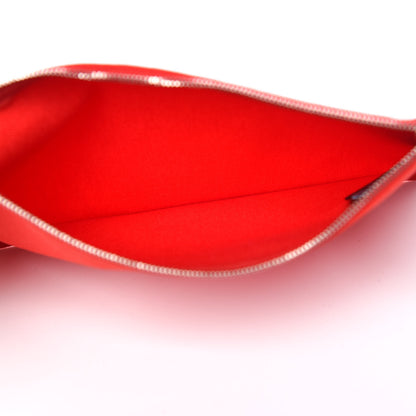 Hermes Toile Flat Yachting Pouch Rouge 5 of 6