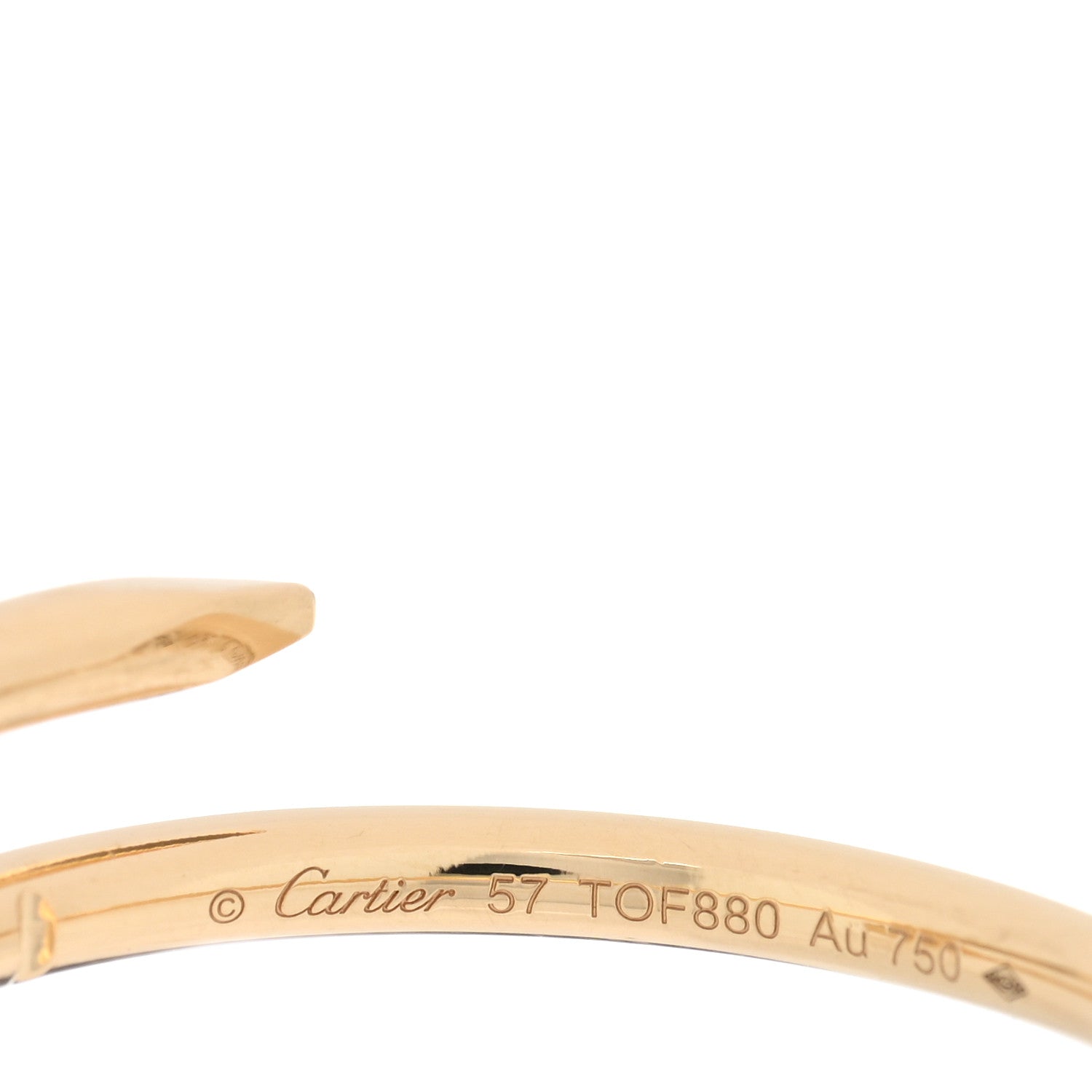 Cartier 18K Yellow Gold Small Juste Un Clou Ring 57 8 4 of 5