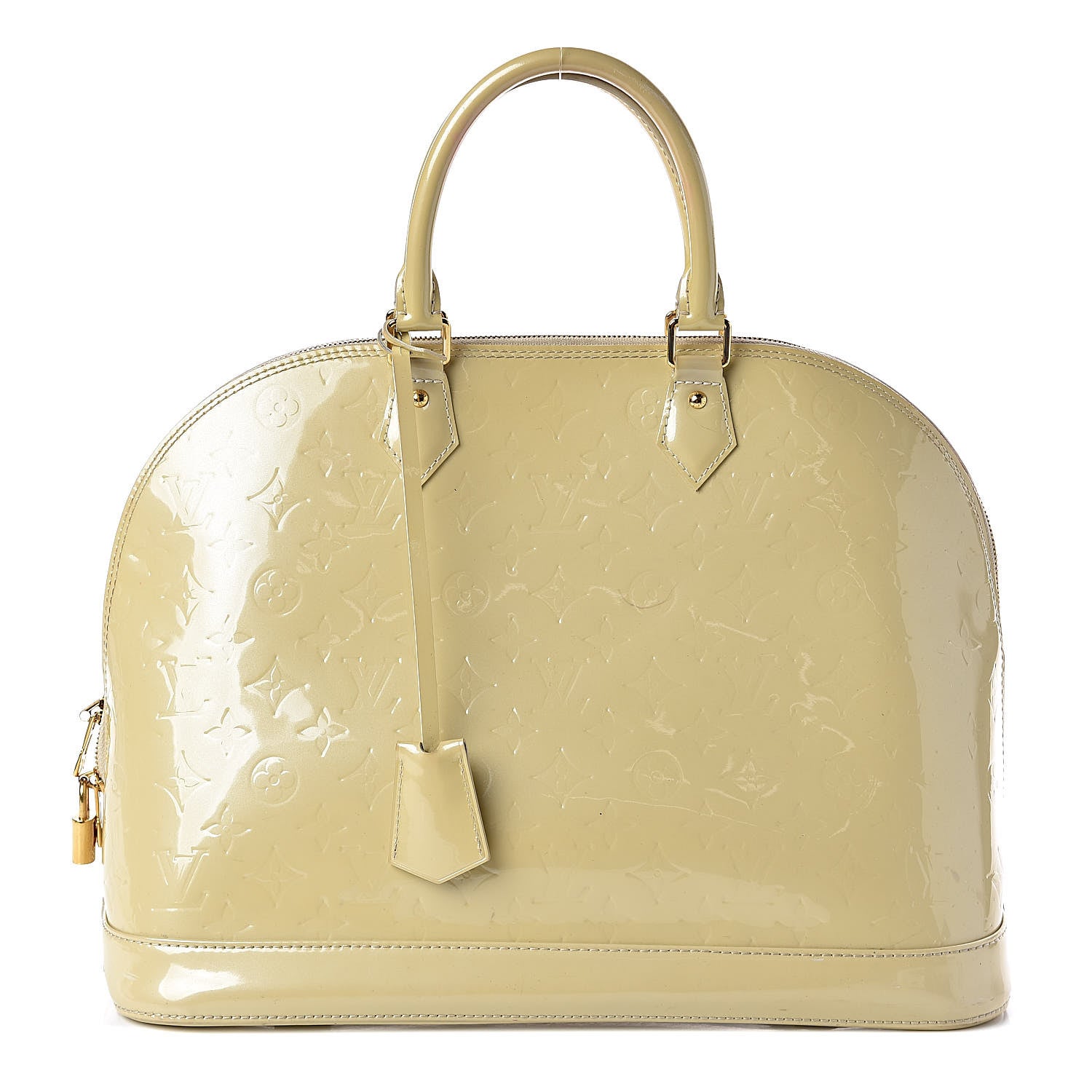 Louis Vuitton Vernis Alma MM Blanc Corail 1 of 15