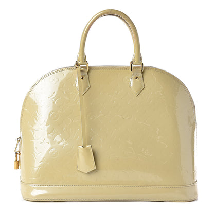 Louis Vuitton Vernis Alma MM Blanc Corail 1 of 15
